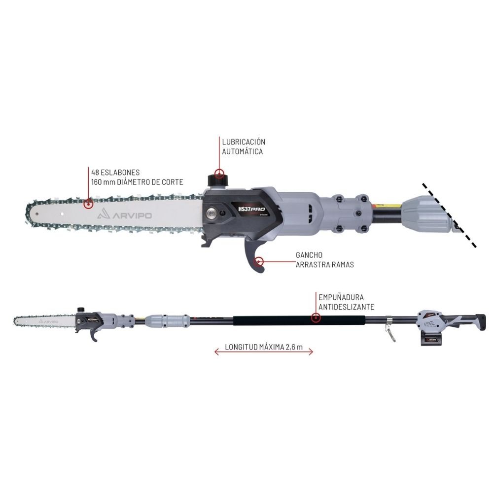 Podadora altura Arvipo HS37 pro